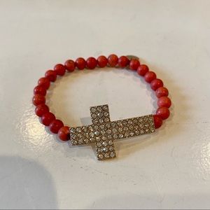 Beaded Cross Bracelet